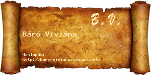 Báró Viviána névjegykártya